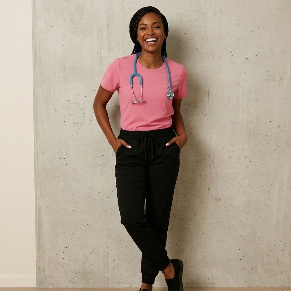 Grey’s Anatomy Black Eden Jogger Scrubs – Size LT